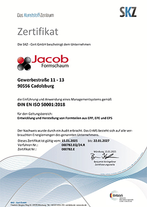 Zertifizierung nach: DIN EN ISO 50001:2018